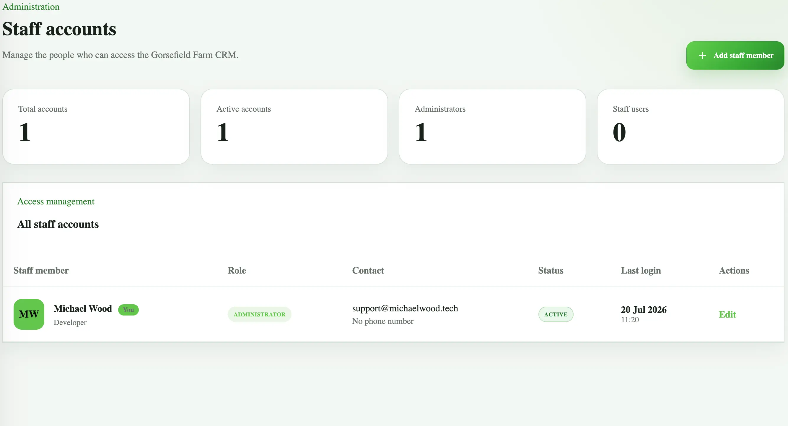 ServiceFlowOS mobile interface