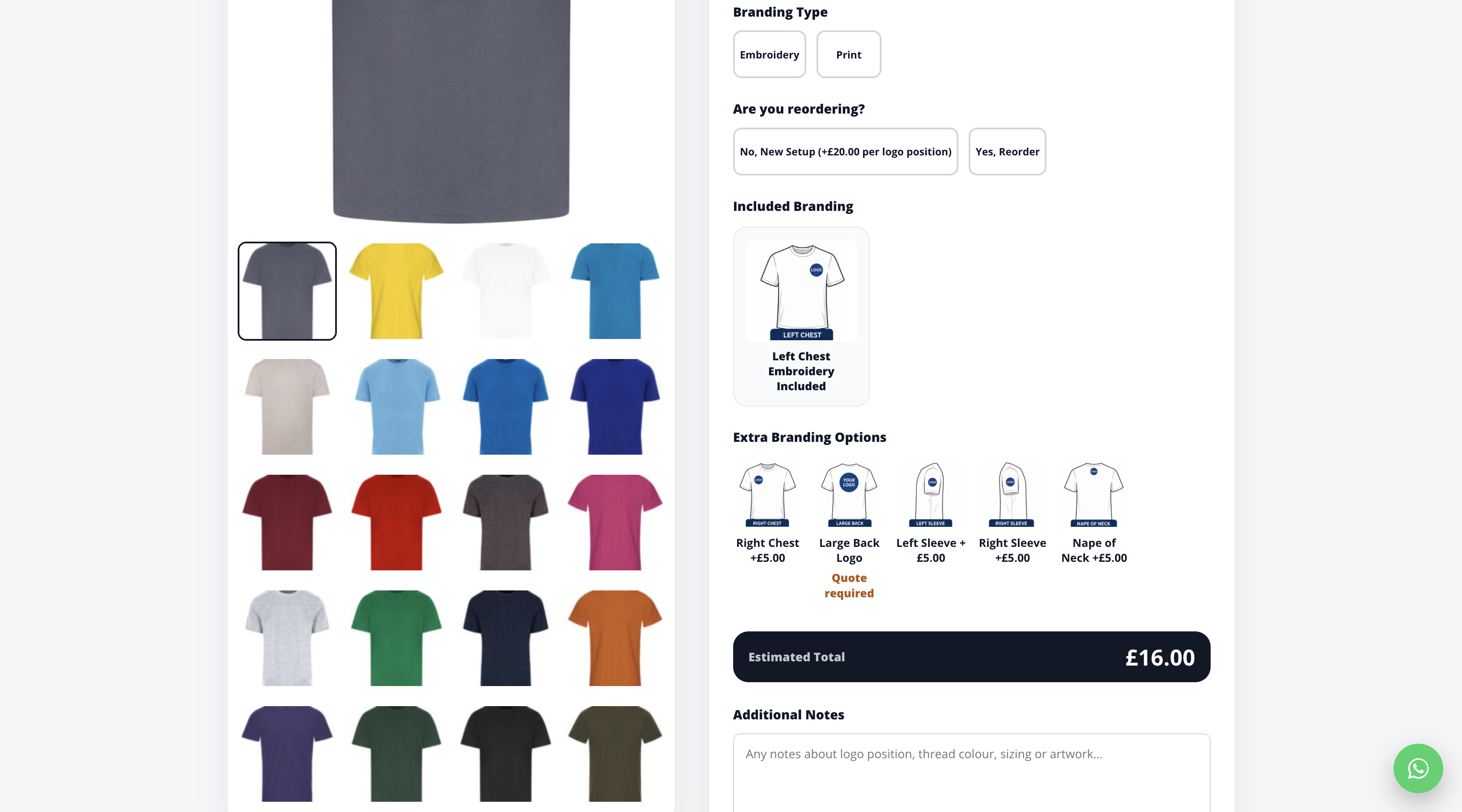 Branded Express homepage section showing the product ordering journey