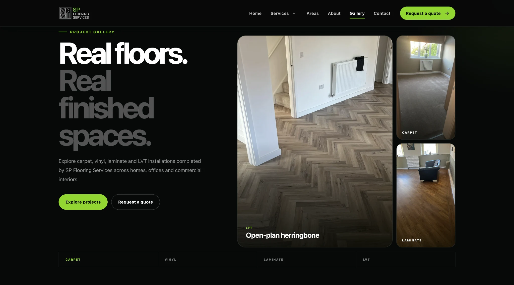 SP Flooring Services completed flooring project gallery